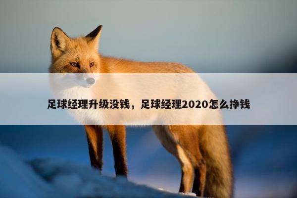 足球经理升级没钱，足球经理2020怎么挣钱