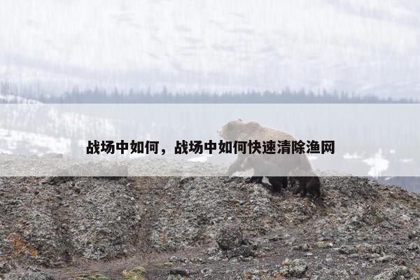 战场中如何，战场中如何快速清除渔网