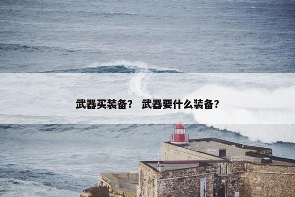 武器买装备？ 武器要什么装备？