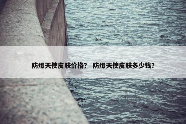 防爆天使皮肤价格？ 防爆天使皮肤多少钱？