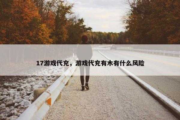 17游戏代充，游戏代充有木有什么风险