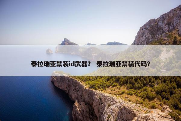 泰拉瑞亚禁装id武器？ 泰拉瑞亚禁装代码？