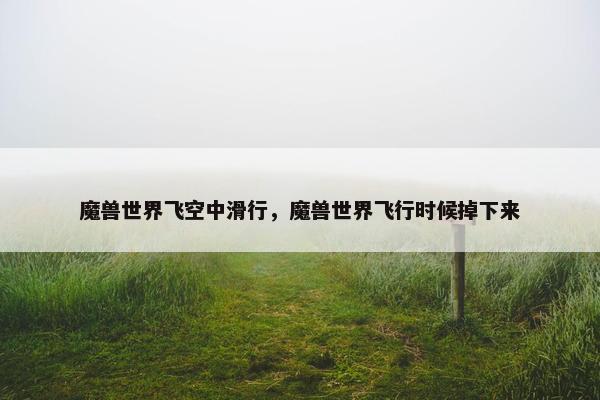 魔兽世界飞空中滑行，魔兽世界飞行时候掉下来