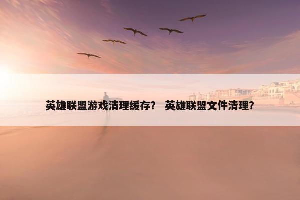 英雄联盟游戏清理缓存？ 英雄联盟文件清理？