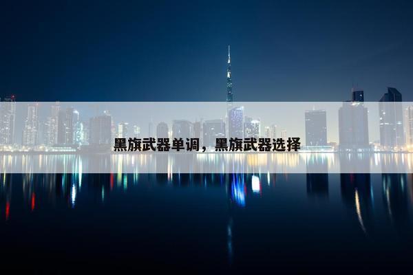 黑旗武器单调，黑旗武器选择