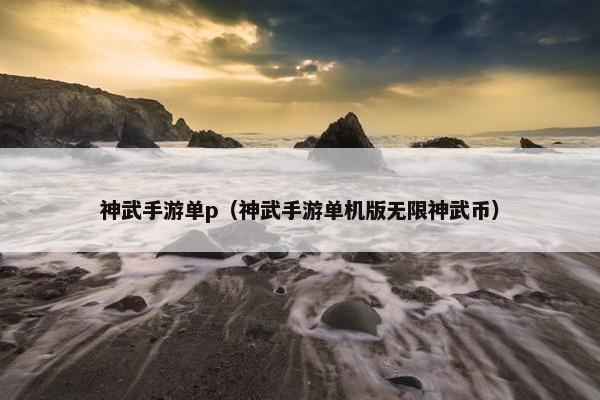 神武手游单p（神武手游单机版无限神武币）