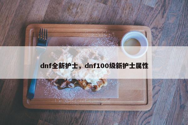 dnf全新护士，dnf100级新护士属性