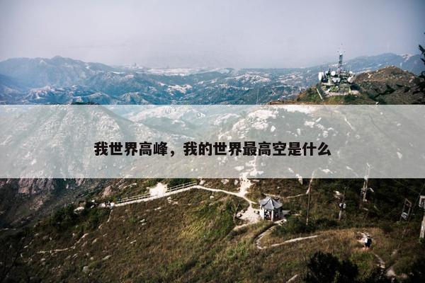 我世界高峰，我的世界最高空是什么
