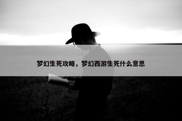 梦幻生死攻略，梦幻西游生死什么意思