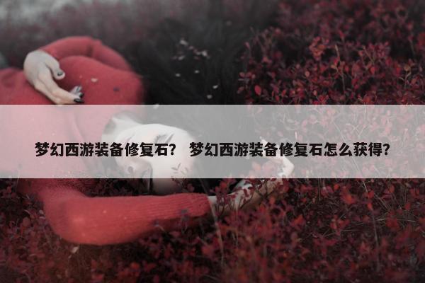 梦幻西游装备修复石？ 梦幻西游装备修复石怎么获得？