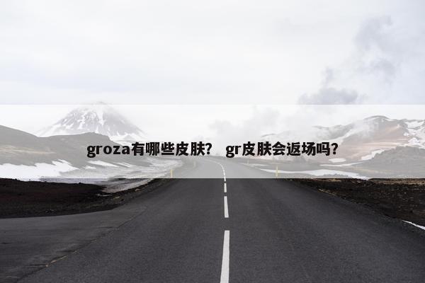 groza有哪些皮肤？ gr皮肤会返场吗？
