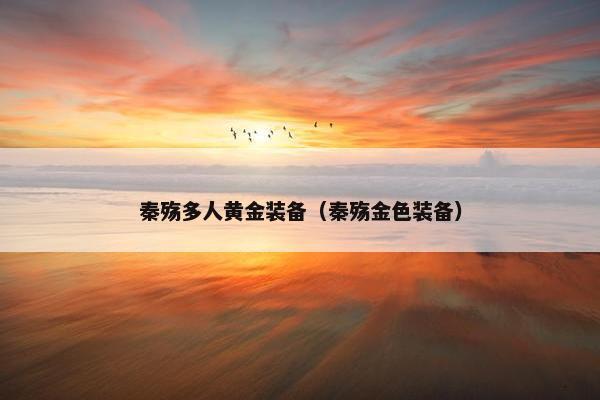 秦殇多人黄金装备（秦殇金色装备）