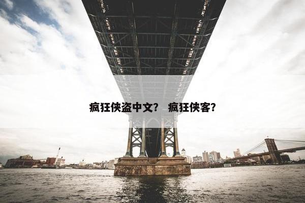 疯狂侠盗中文？ 疯狂侠客？