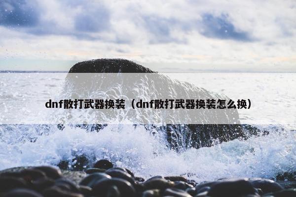 dnf散打武器换装（dnf散打武器换装怎么换）