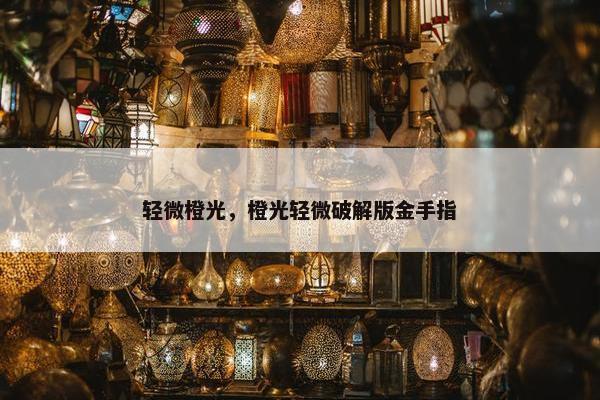 轻微橙光，橙光轻微破解版金手指