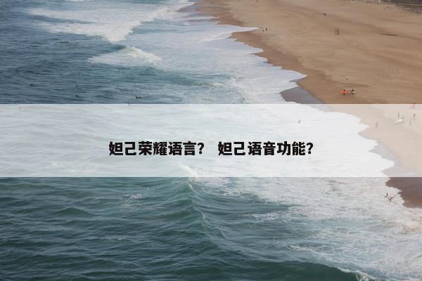 妲己荣耀语言？ 妲己语音功能？