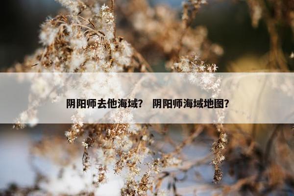 阴阳师去他海域？ 阴阳师海域地图？