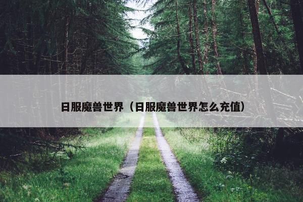 日服魔兽世界（日服魔兽世界怎么充值）