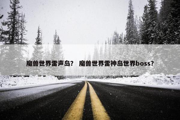 魔兽世界雷声岛？ 魔兽世界雷神岛世界boss？