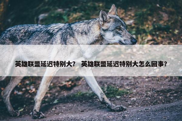 英雄联盟延迟特别大？ 英雄联盟延迟特别大怎么回事？