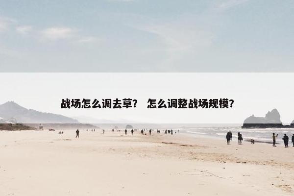 战场怎么调去草？ 怎么调整战场规模？