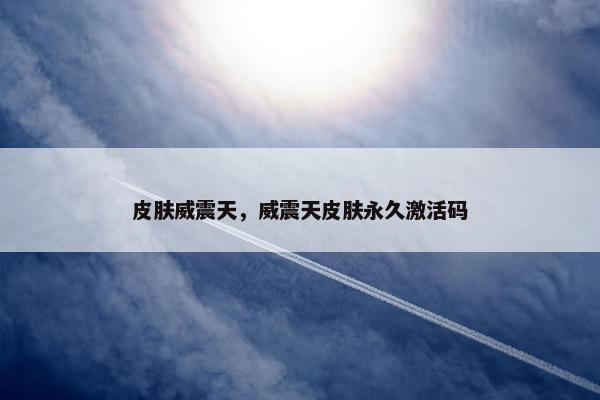 皮肤威震天，威震天皮肤永久激活码