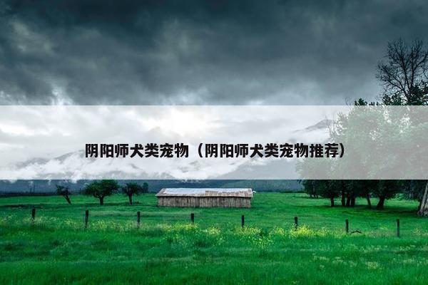 阴阳师犬类宠物（阴阳师犬类宠物推荐）