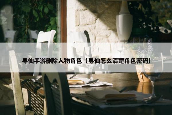寻仙手游删除人物角色（寻仙怎么清楚角色密码）