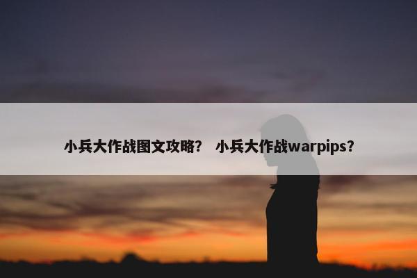 小兵大作战图文攻略？ 小兵大作战warpips？