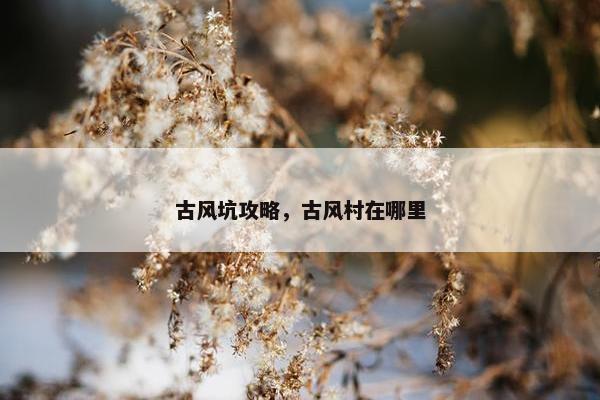 古风坑攻略，古风村在哪里