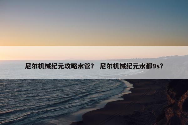 尼尔机械纪元攻略水管？ 尼尔机械纪元水都9s？
