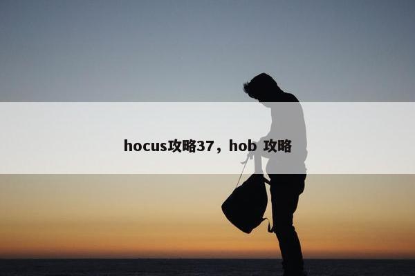hocus攻略37，hob 攻略