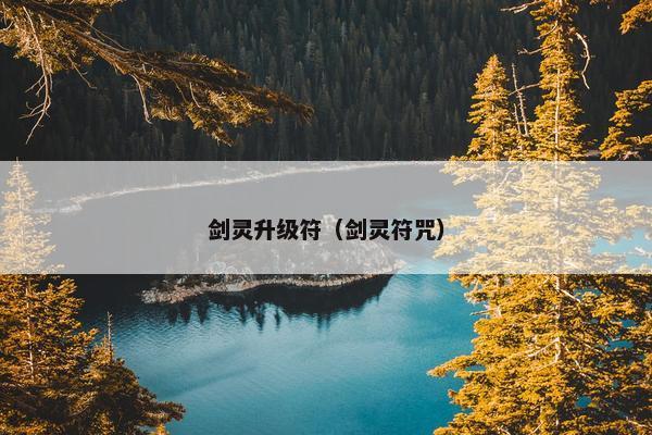 剑灵升级符（剑灵符咒）