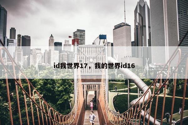 id我世界17，我的世界id16