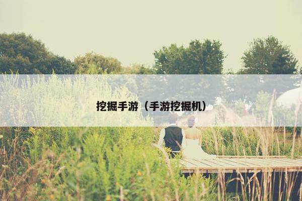 挖掘手游（手游挖掘机）