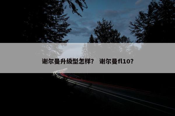 谢尔曼升级型怎样？ 谢尔曼fl10？
