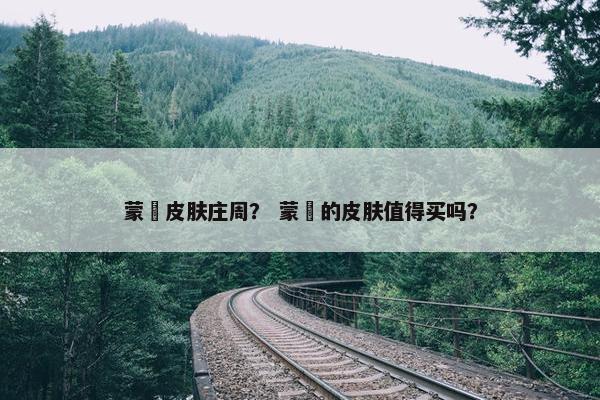 蒙犽皮肤庄周？ 蒙犽的皮肤值得买吗？
