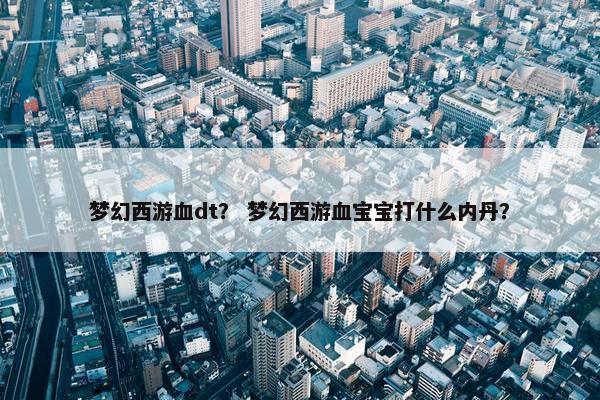梦幻西游血dt？ 梦幻西游血宝宝打什么内丹？