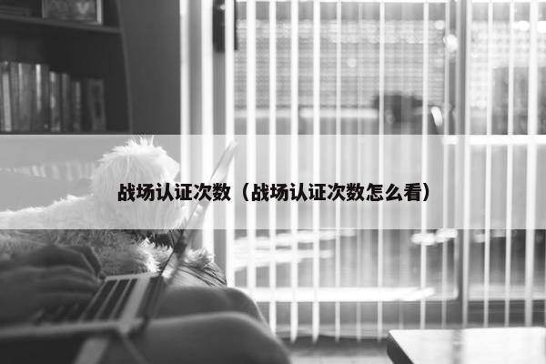 战场认证次数（战场认证次数怎么看）
