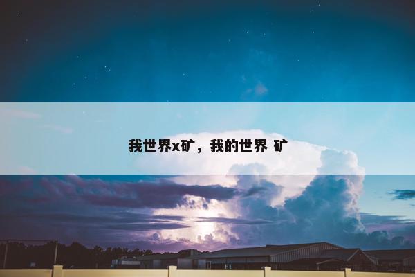 我世界x矿，我的世界 矿