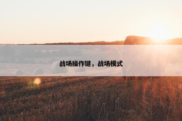 战场操作键，战场模式